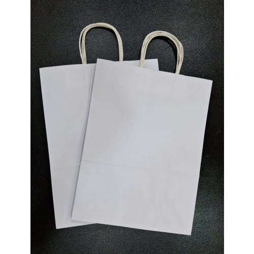 White Paper Bag With Handle, 5.5"